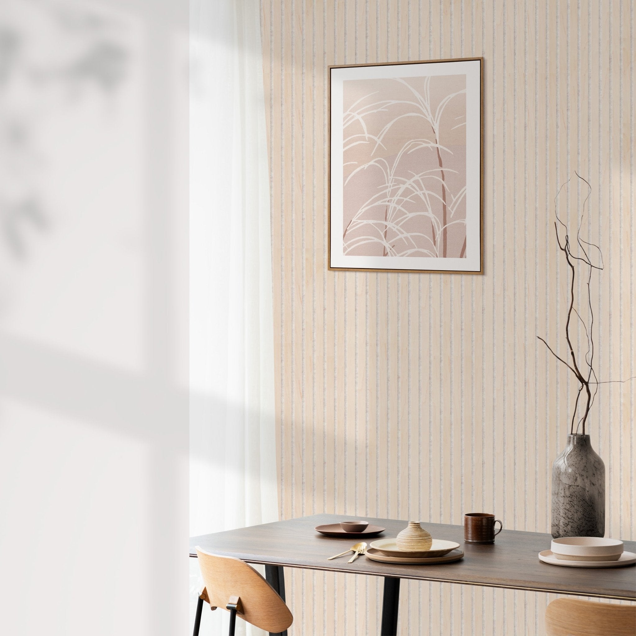 ULTRALIGHT Flexible Lightweight Maple Acoustic Wood Slat Wall Panels with Beige Felt Backing