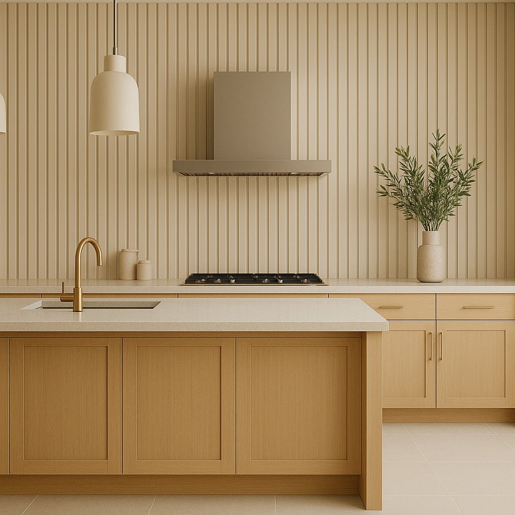 Slat Paint-Ready Fluted Wall Panels (4 Panels)