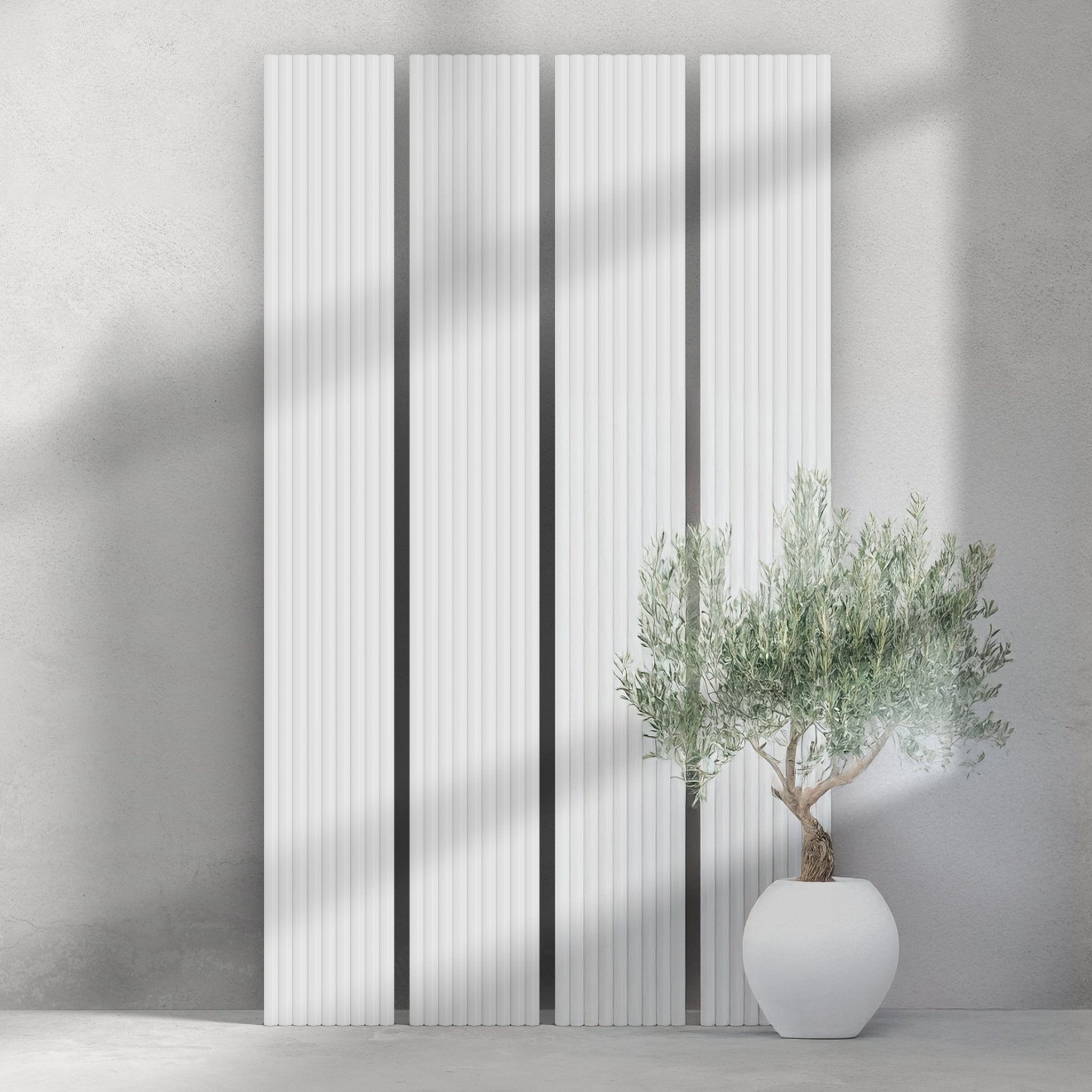 Ridge Paint-Ready Fluted Wall Panels (4 Panels)
