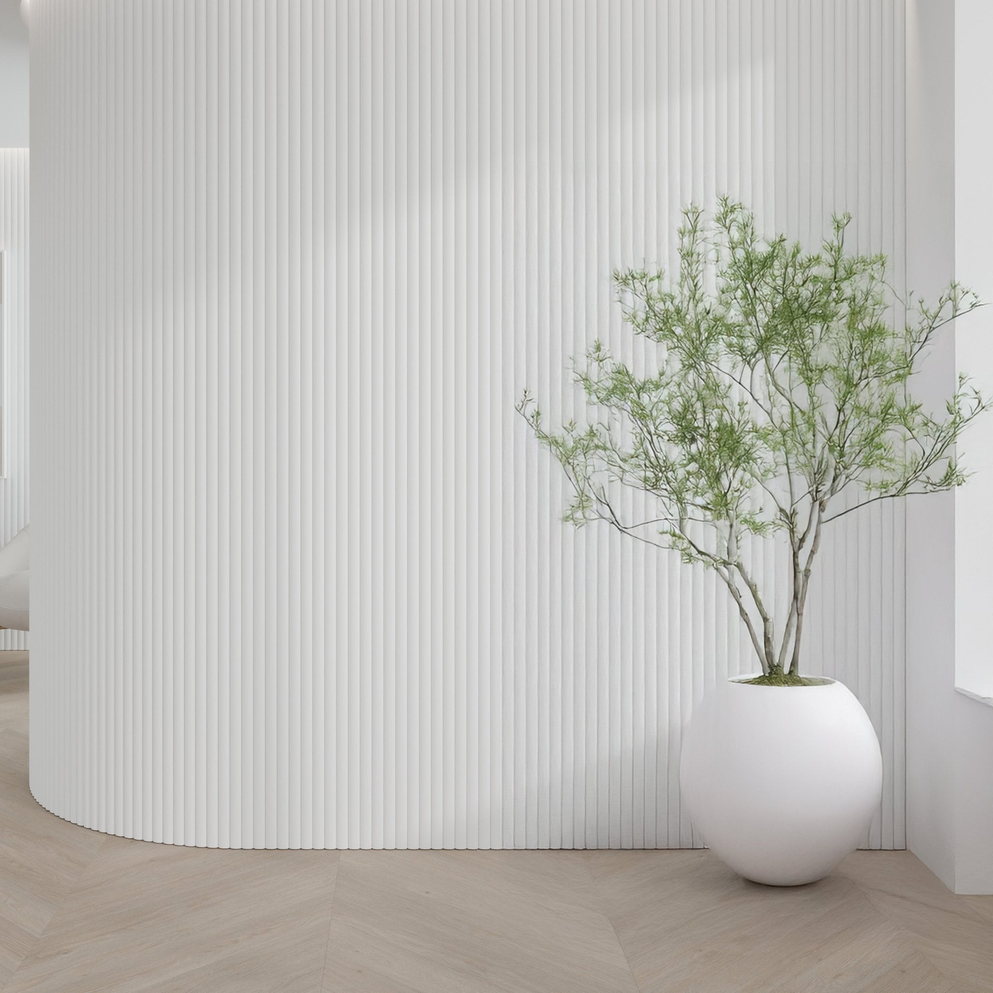 Ridge Paint-Ready Fluted Wall Panels (4 Panels)