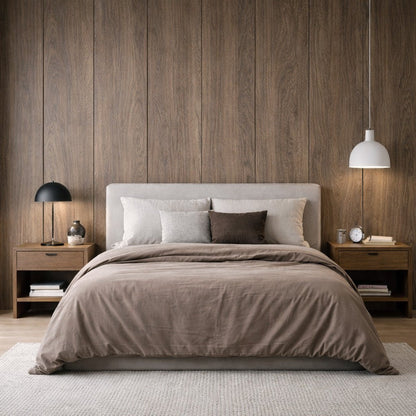 ULTRALIGHT Flexible Lightweight Full Walnut Accent Wall Panels with Black Felt Backing
