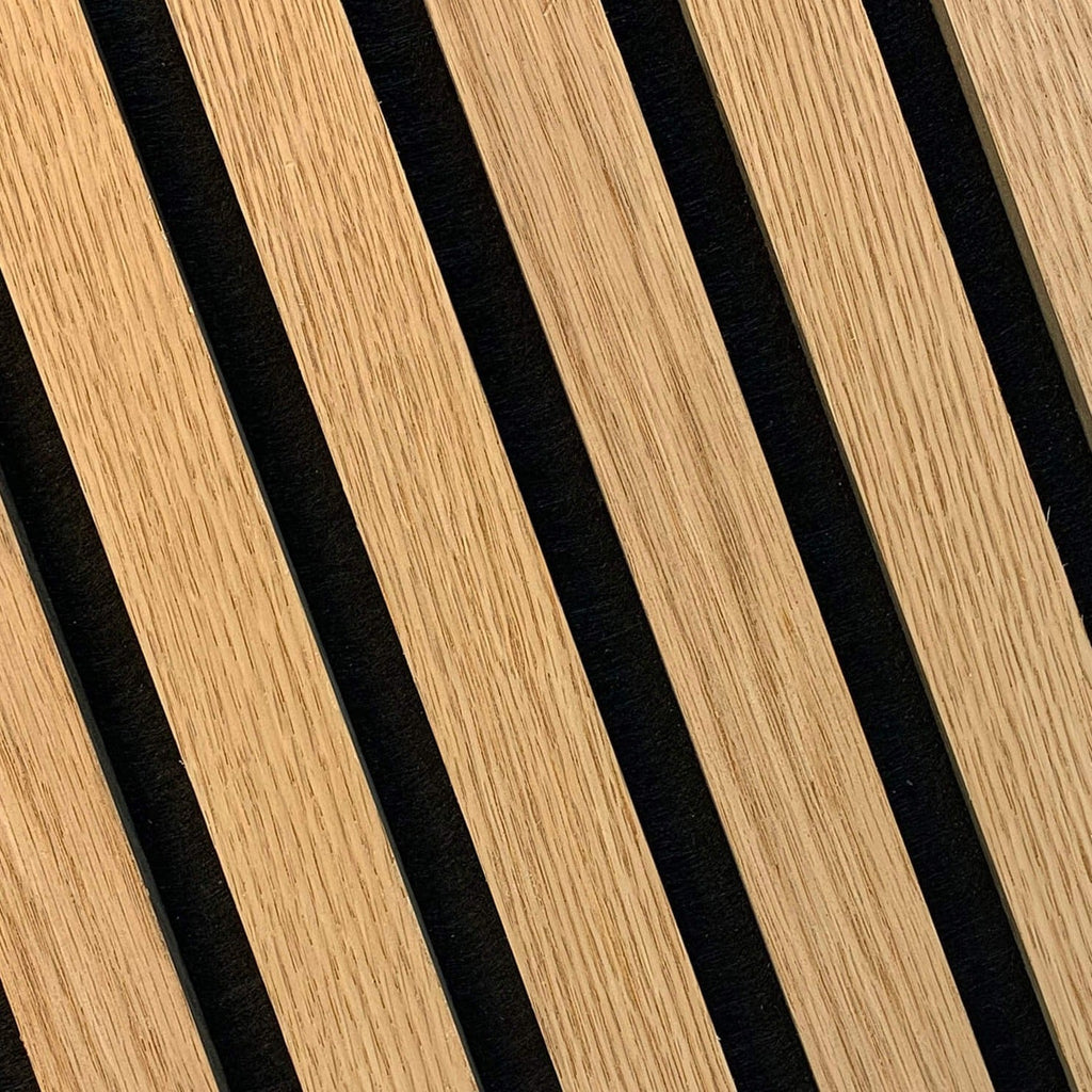 118" Tall ULTRALIGHT Flexible Lightweight White Oak Acoustic Wood Slat Wall Panels with Black Felt Backing
