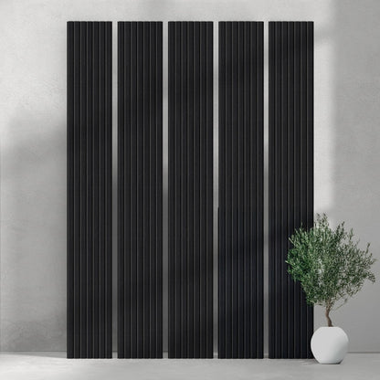 ULTRALIGHT Flexible Lightweight Black Oak Acoustic Wood Slat Wall Panels with Black Felt Backing