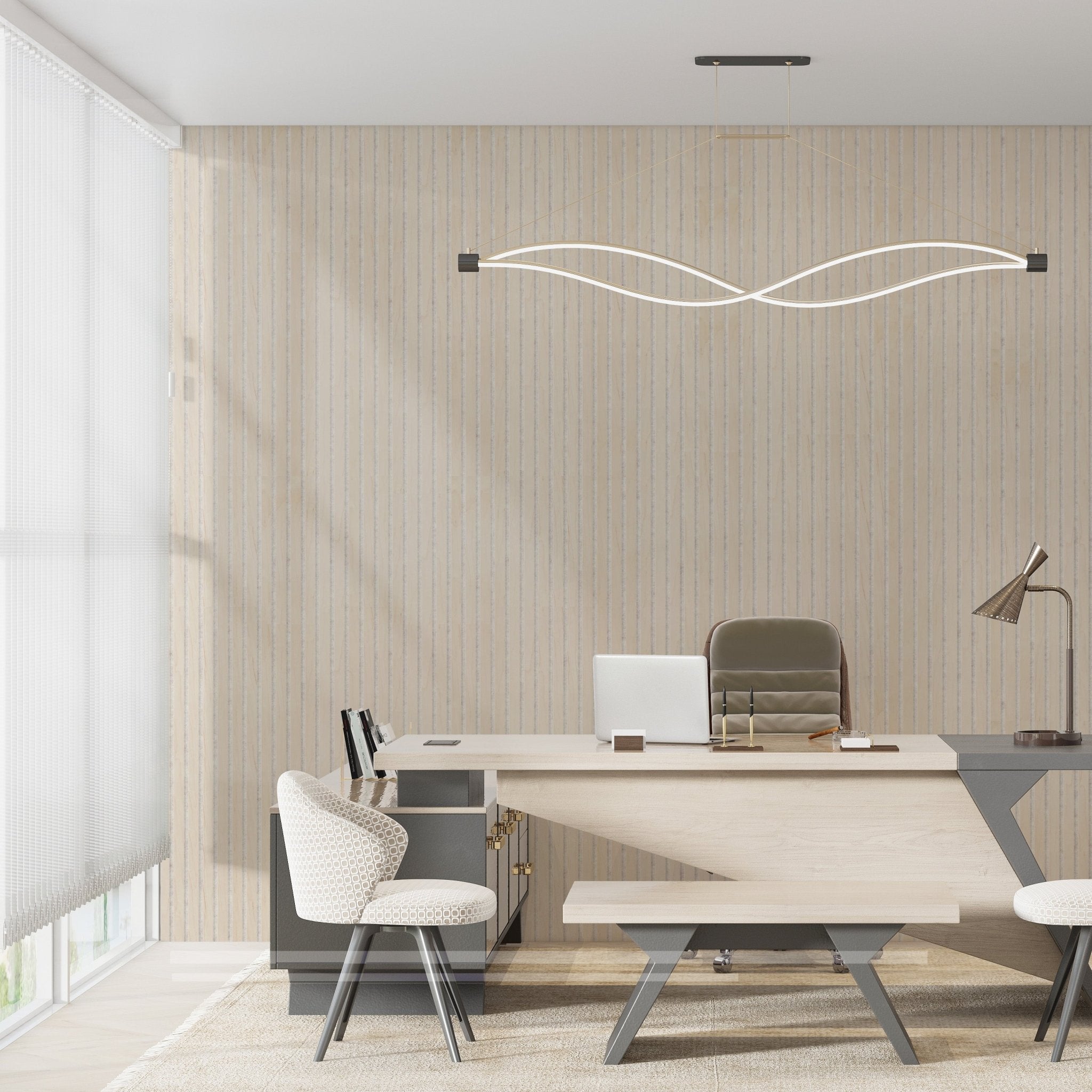 ULTRALIGHT Flexible Lightweight Maple Acoustic Wood Slat Wall Panels with Beige Felt Backing