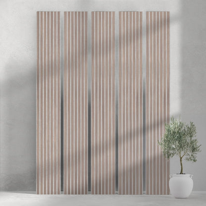 ULTRALIGHT Flexible Lightweight Walnut Acoustic Wood Slat Wall Panels with Grey Felt Backing
