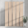 ULTRALIGHT Flexible Lightweight White Oak Acoustic Wood Slat Wall Panels with Beige Felt Backing