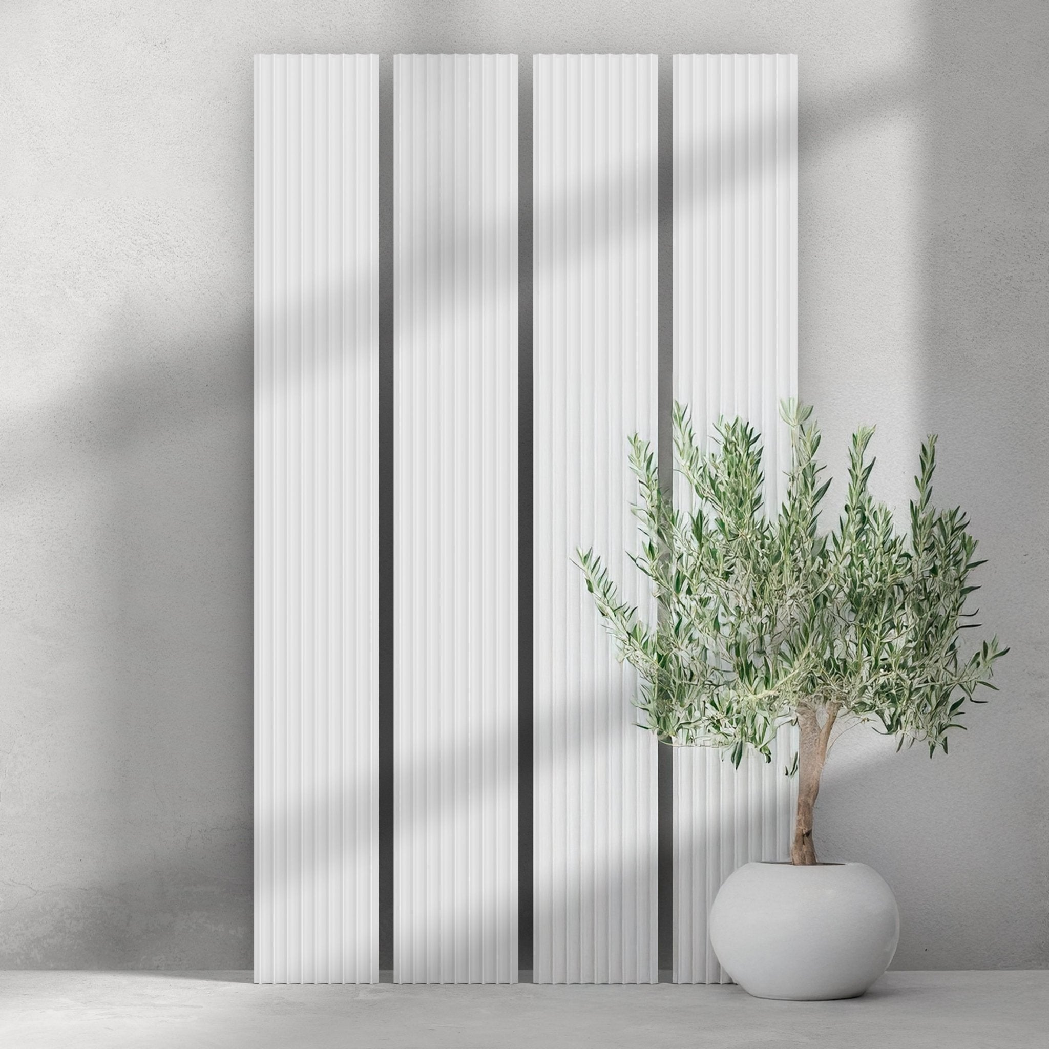Valley Paint-Ready Fluted Wall Panels (4 Panels)