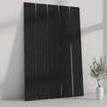 106" ULTRALIGHT Flexible Lightweight Black Oak Acoustic Wood Slat Wall Panels with Black Felt Backing