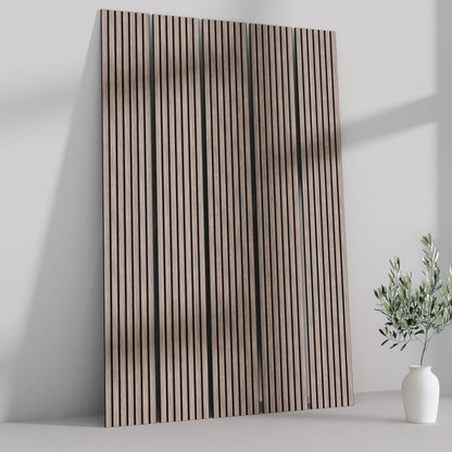 106" Tall ULTRALIGHT Flexible Lightweight Walnut Acoustic Wood Slat Wall Panels with Black Felt Backing