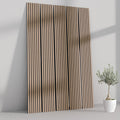 ULTRALIGHT Flexible Lightweight White Oak Acoustic Wood Slat Wall Panels with Black Felt Backing