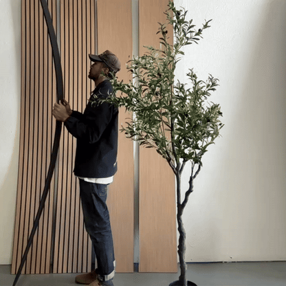 118" Tall ULTRALIGHT Flexible Lightweight White Oak Acoustic Wood Slat Wall Panels with Black Felt Backing