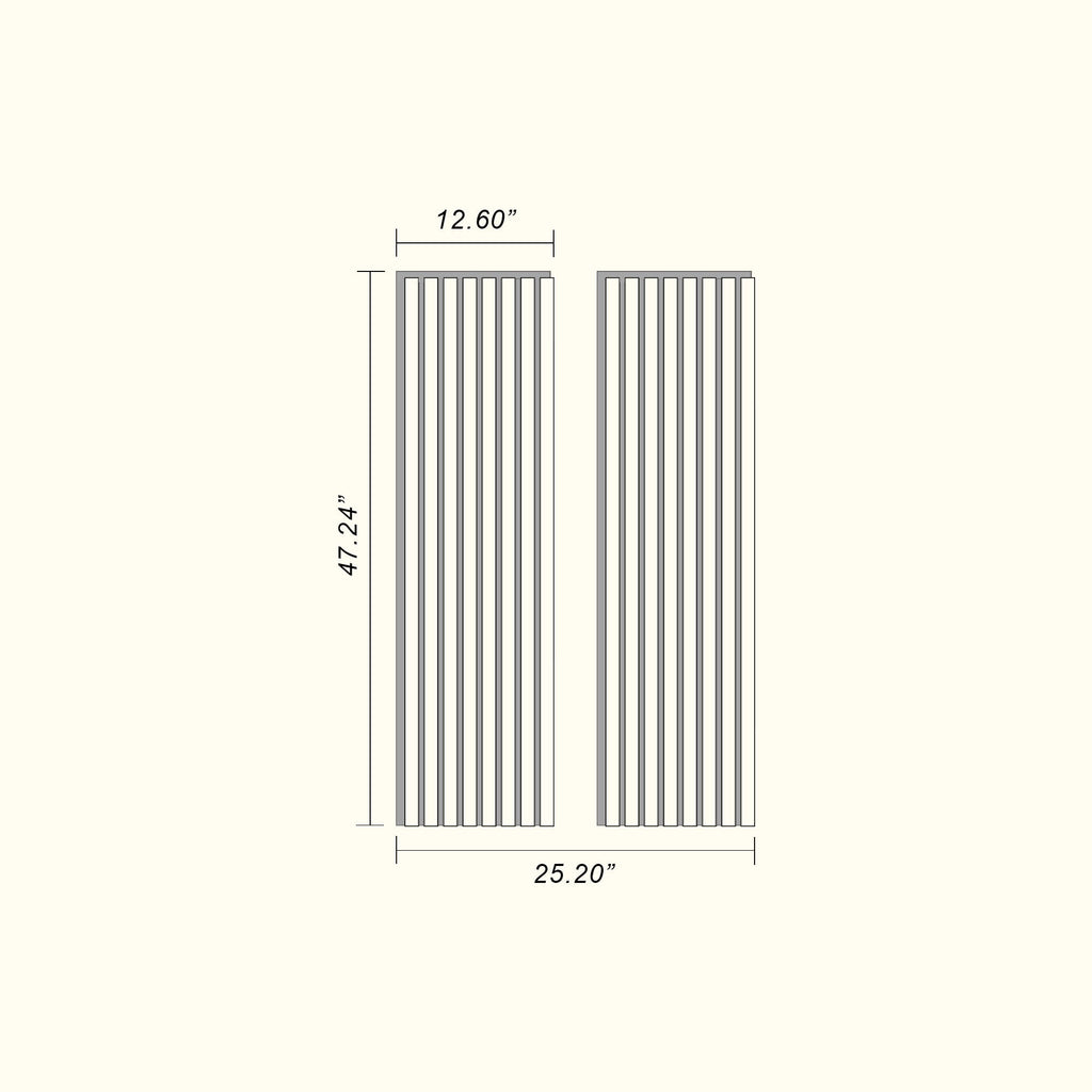 Natural Walnut Acoustic Wood Slat Wall Tiles with Black Felt Backing