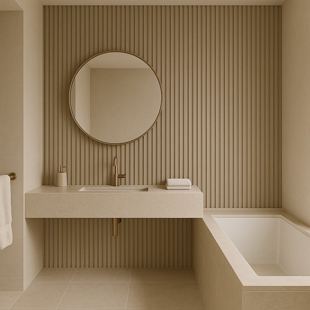 Slat Paint-Ready Fluted Wall Panels (4 Panels)