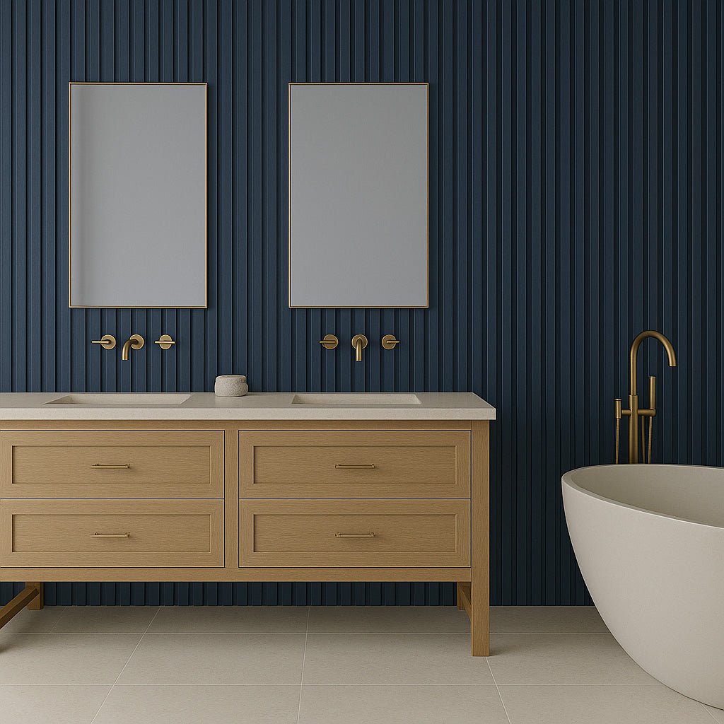 Slat Paint-Ready Fluted Wall Panels (4 Panels)