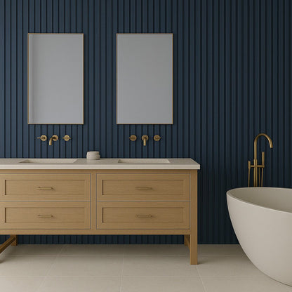 Slat Paint-Ready Fluted Wall Panels (4 Panels)