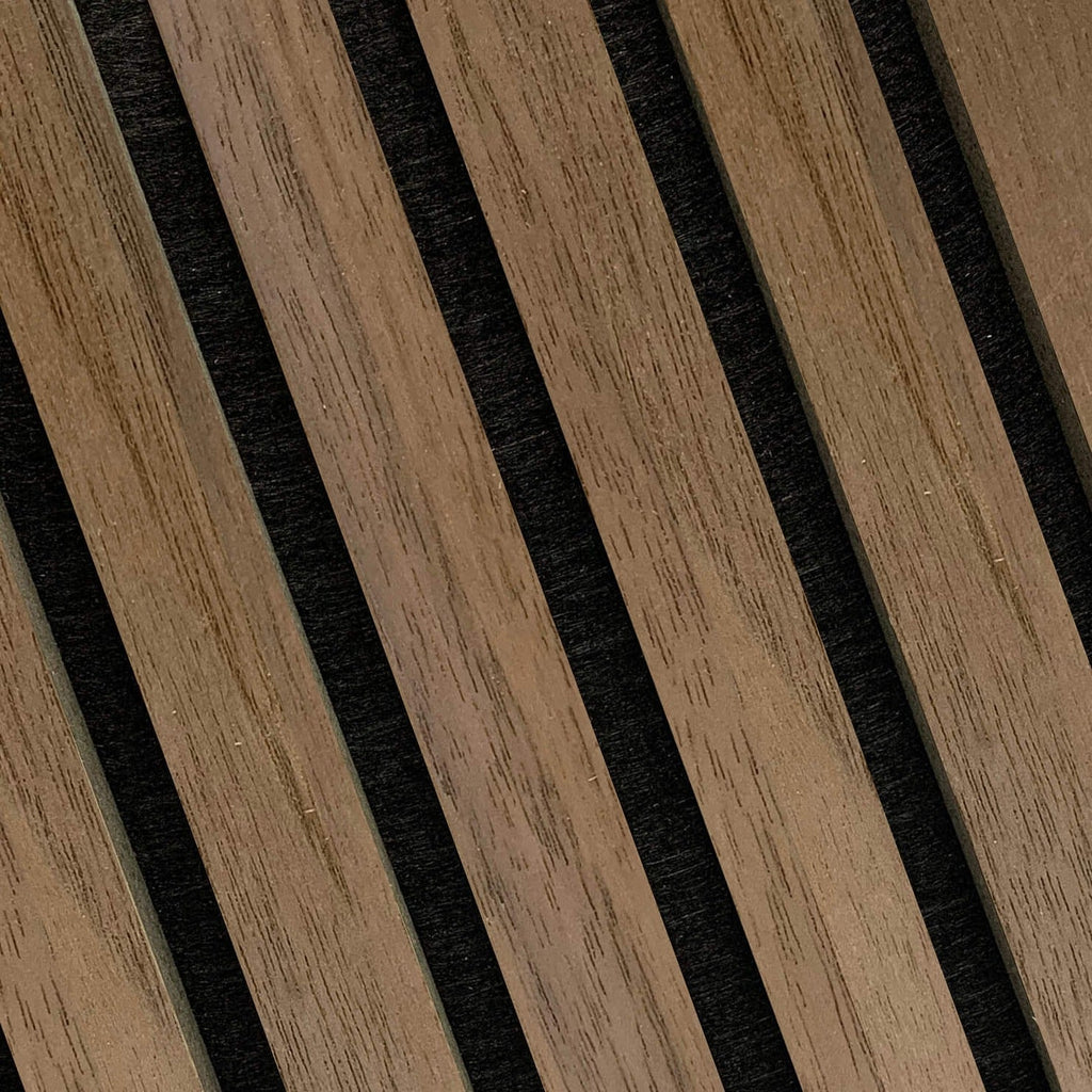 ULTRALIGHT Flexible Lightweight Walnut Acoustic Wood Slat Wall Panels with Black Felt Backing