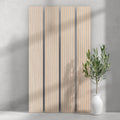ULTRALIGHT Flexible Lightweight White Oak Acoustic Wood Slat Wall Panels with Grey Felt Backing