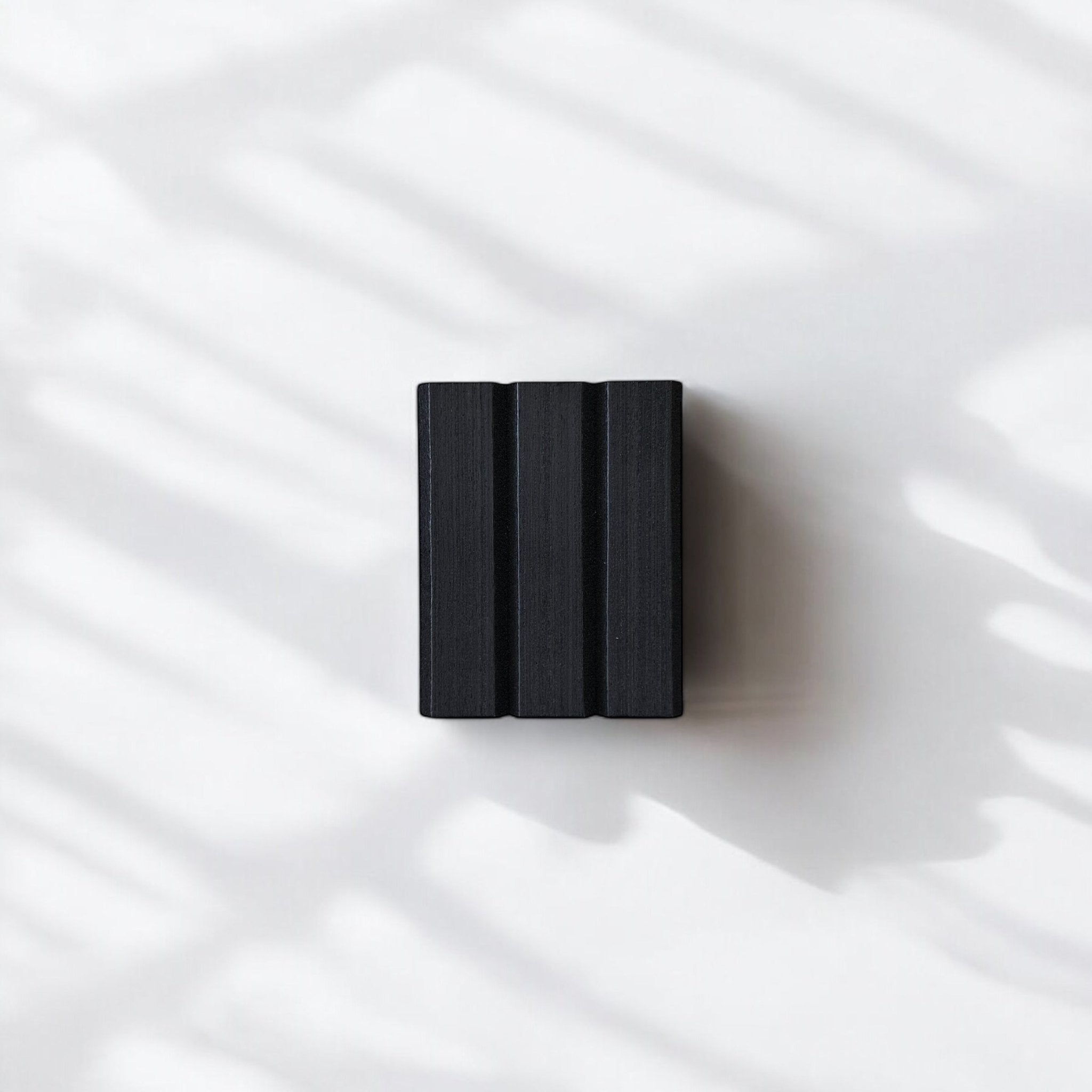 ULTRALIGHT Wood Slat Acoustic Panel Sample in Black Oak, Black Felt