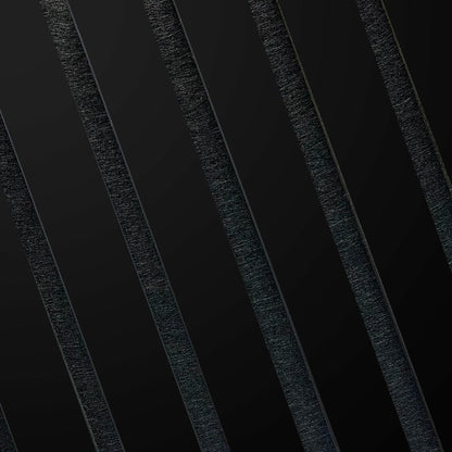 Caviar Matte Black Slat Acoustic Wall Panel with Black Felt Backing