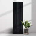 Caviar Matte Black Slat Acoustic Wall Panel with Black Felt Backing