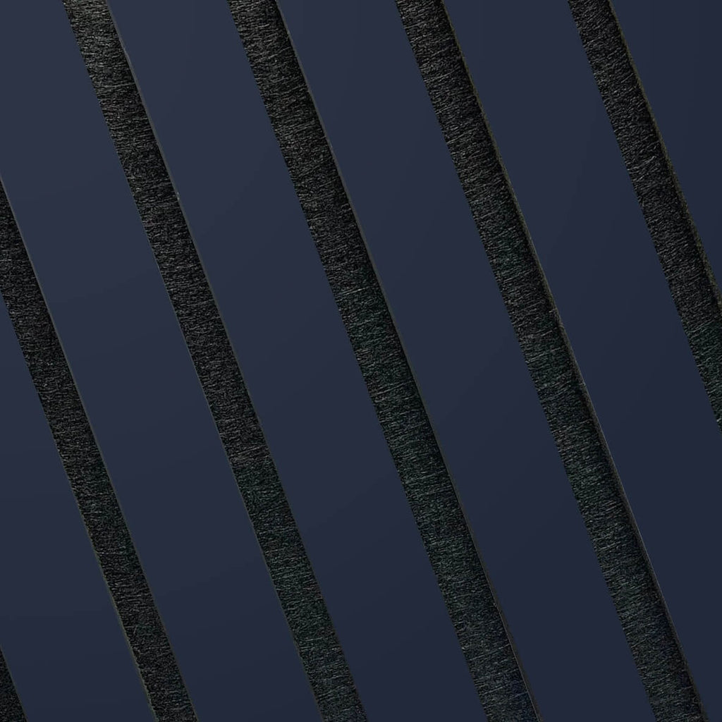 Deep Indigo Wall Slat Acoustic Panel with Black Felt Backing