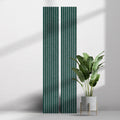 Forest Green Wall Slat Acoustic Panel with Grey Felt Backing