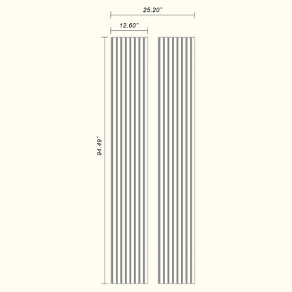 White Ash 100% Solid Acoustic Wood Slat Wall Panels with Black Felt Backing