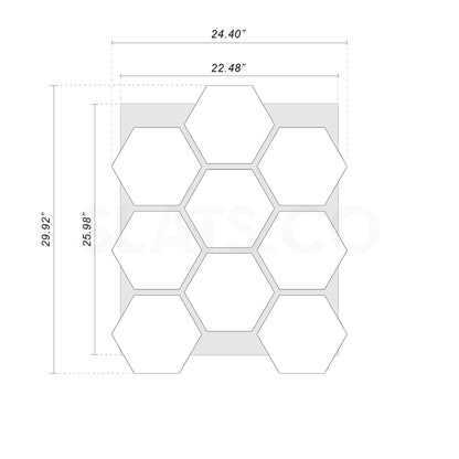 White Oak Acoustic Hexagon Wood Panel with Black Felt Backing