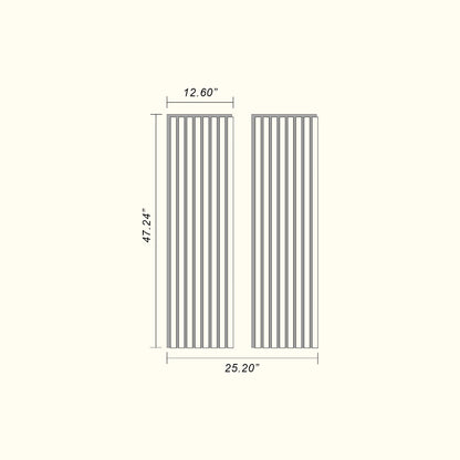 White Oak Acoustic Wood Slat Wall Tiles with Black Felt Backing